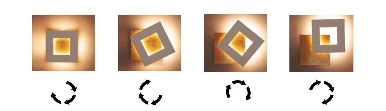 Wandlicht 12w 840lm 3000k Zwart Goud