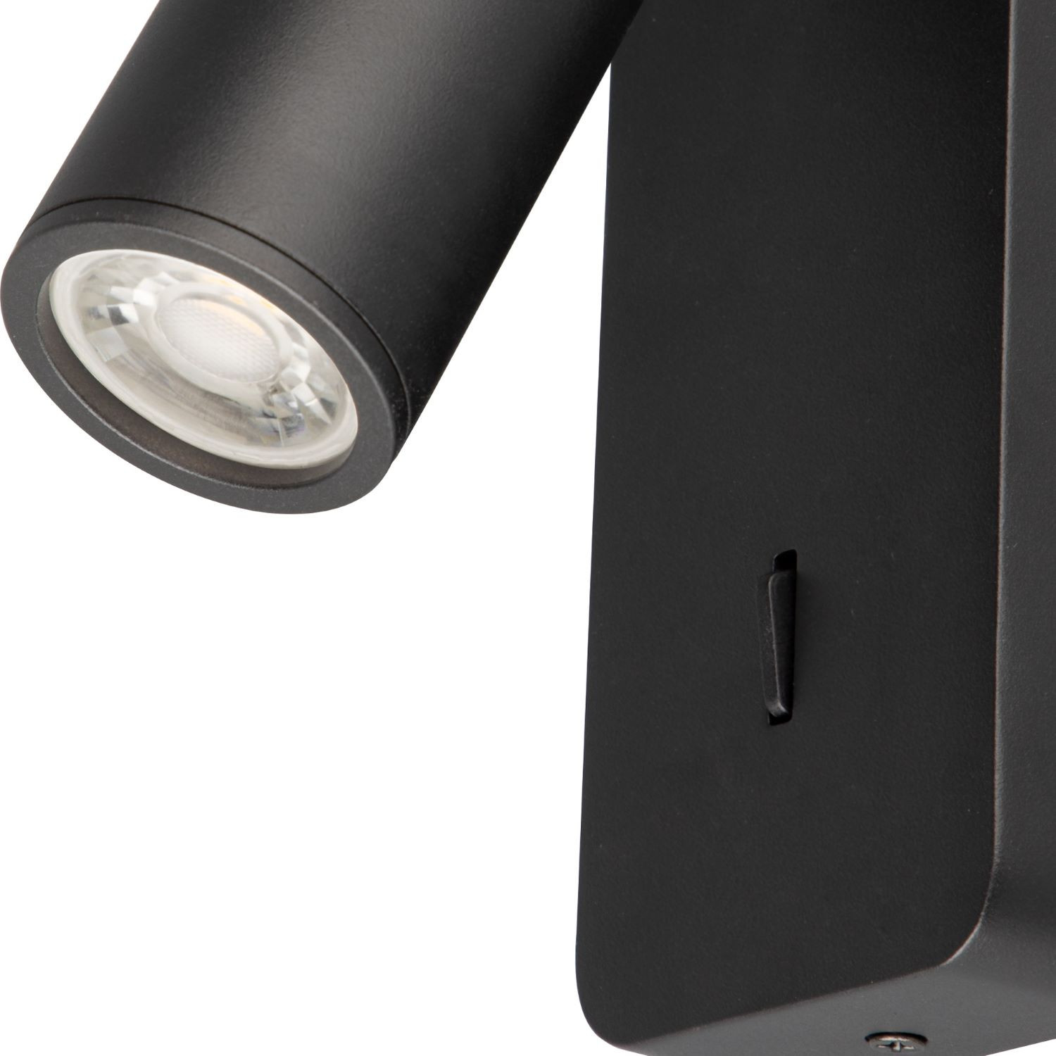 Spot miniGU10 zwart + schakelaar
