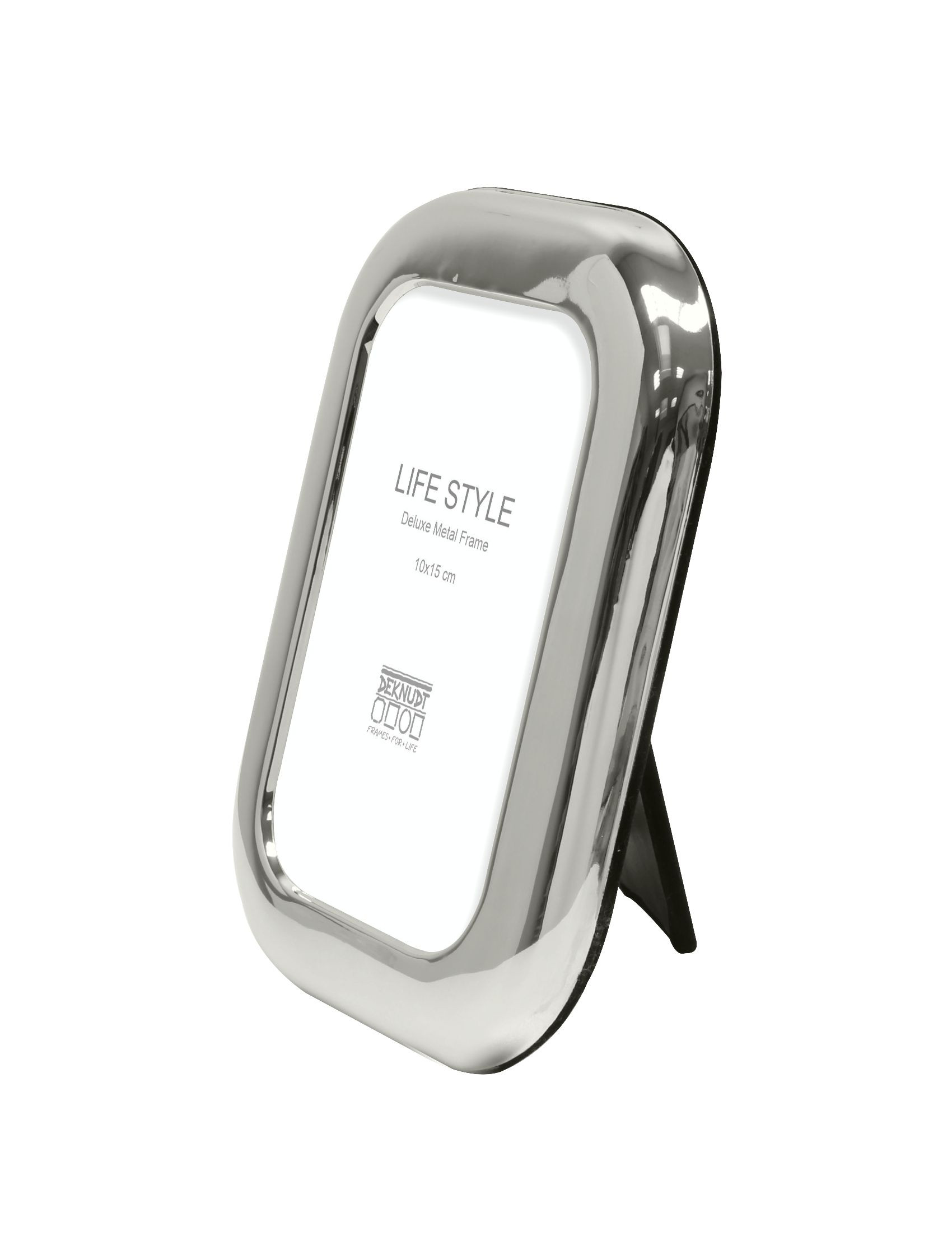 Metalen fotokader in glanzende zilverkleur 10x15 cm