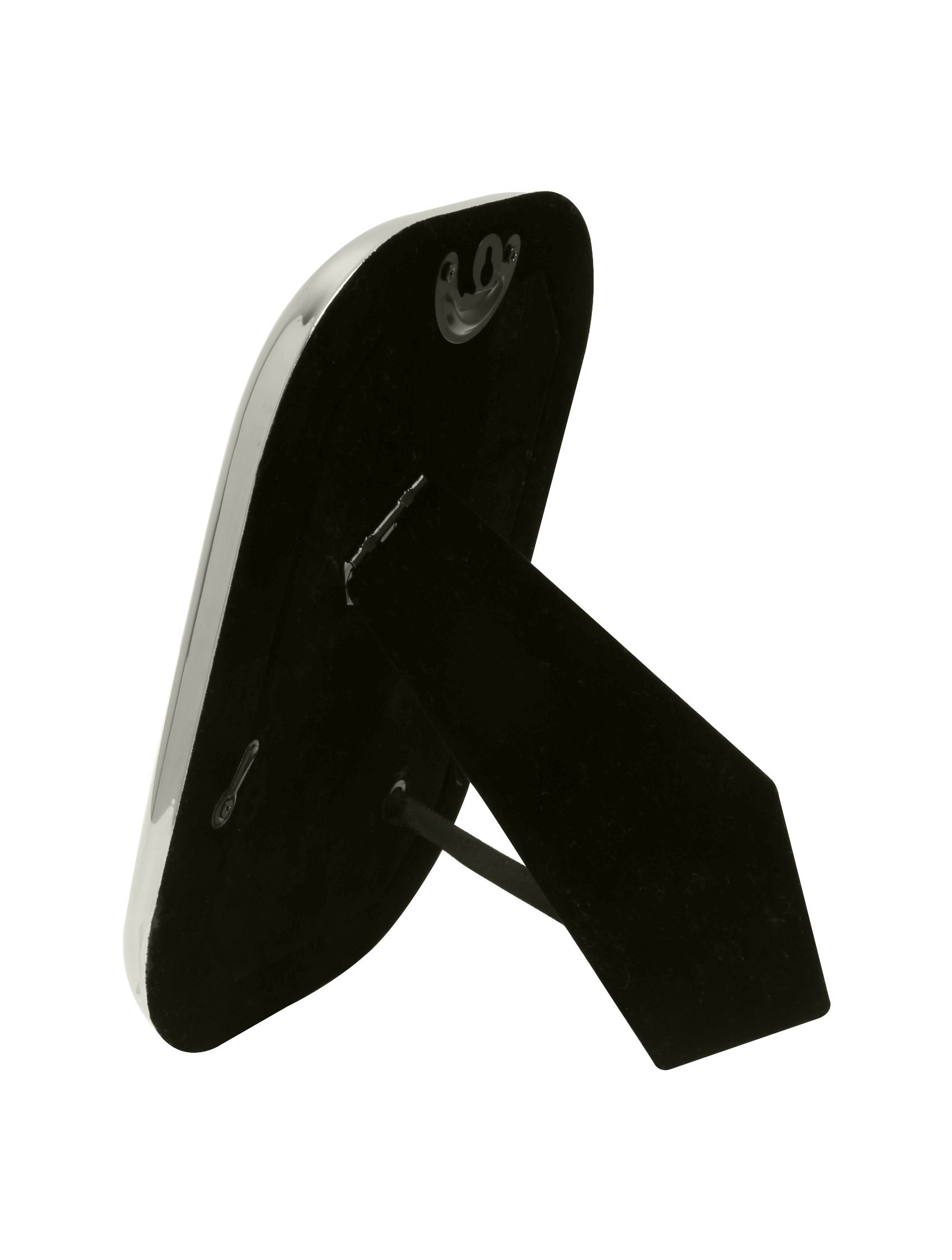 Metalen fotokader met brede rand in glanzende zilverkleur 13x18 cm