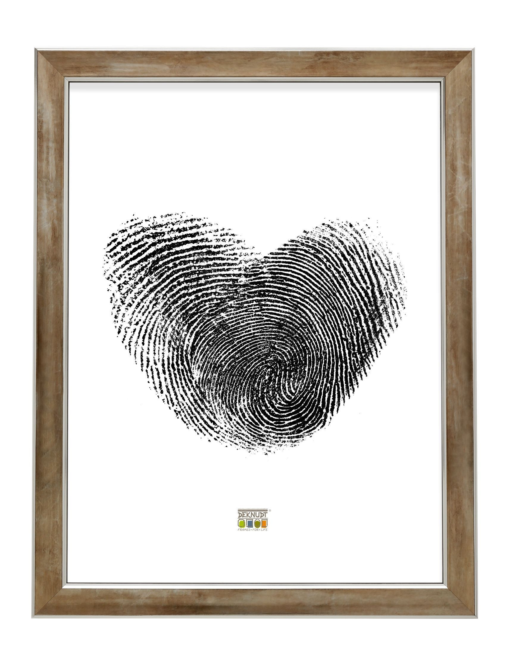 Houten fotokader in bronskleur 10X15 cm