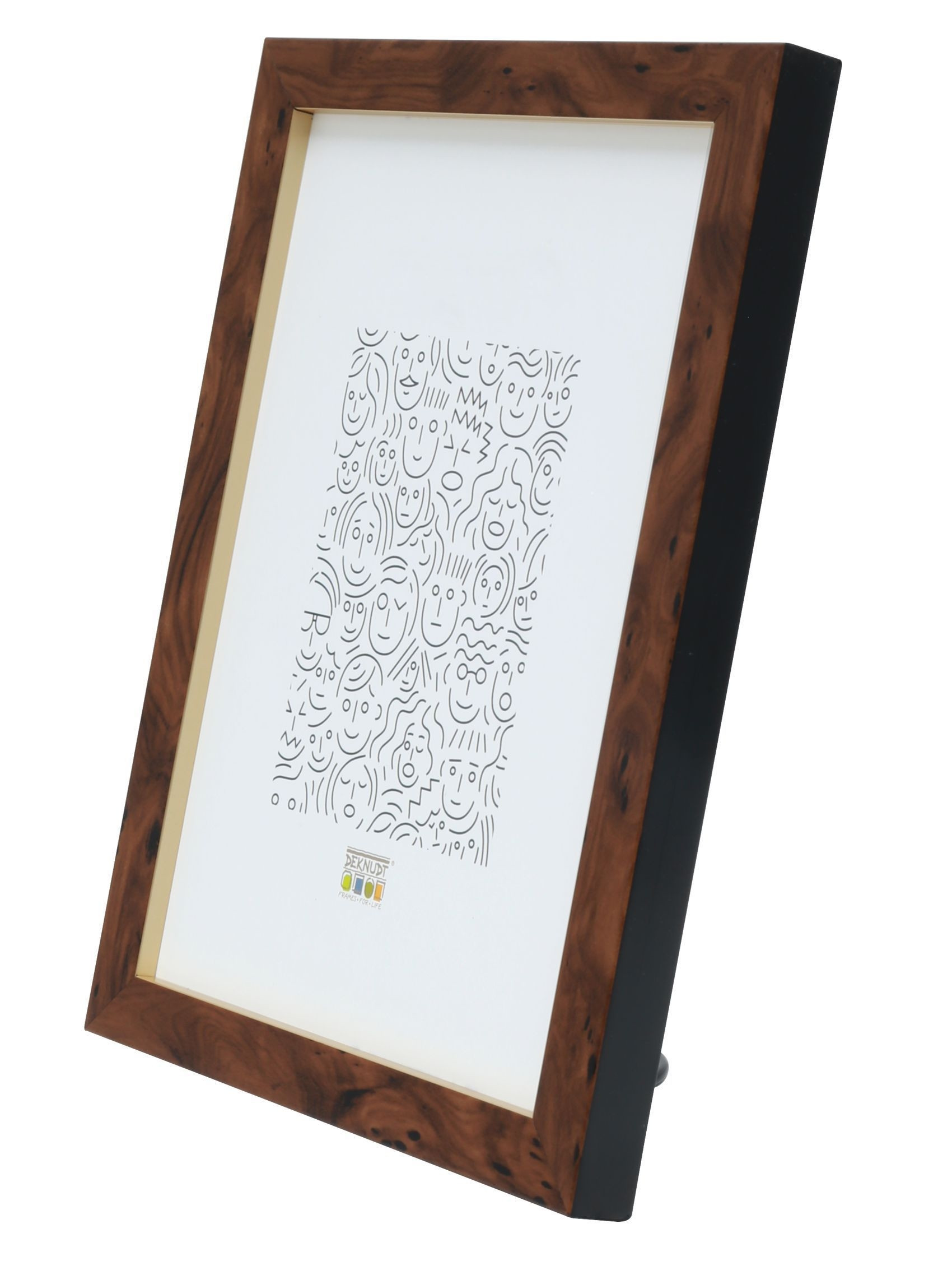 Smalle kader in wortelhout 13x18 cm