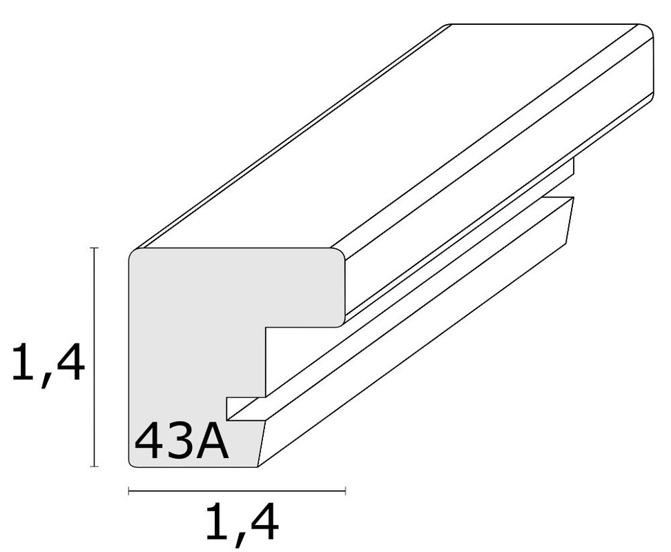 Smalle kader in wortelhout 13x18 cm
