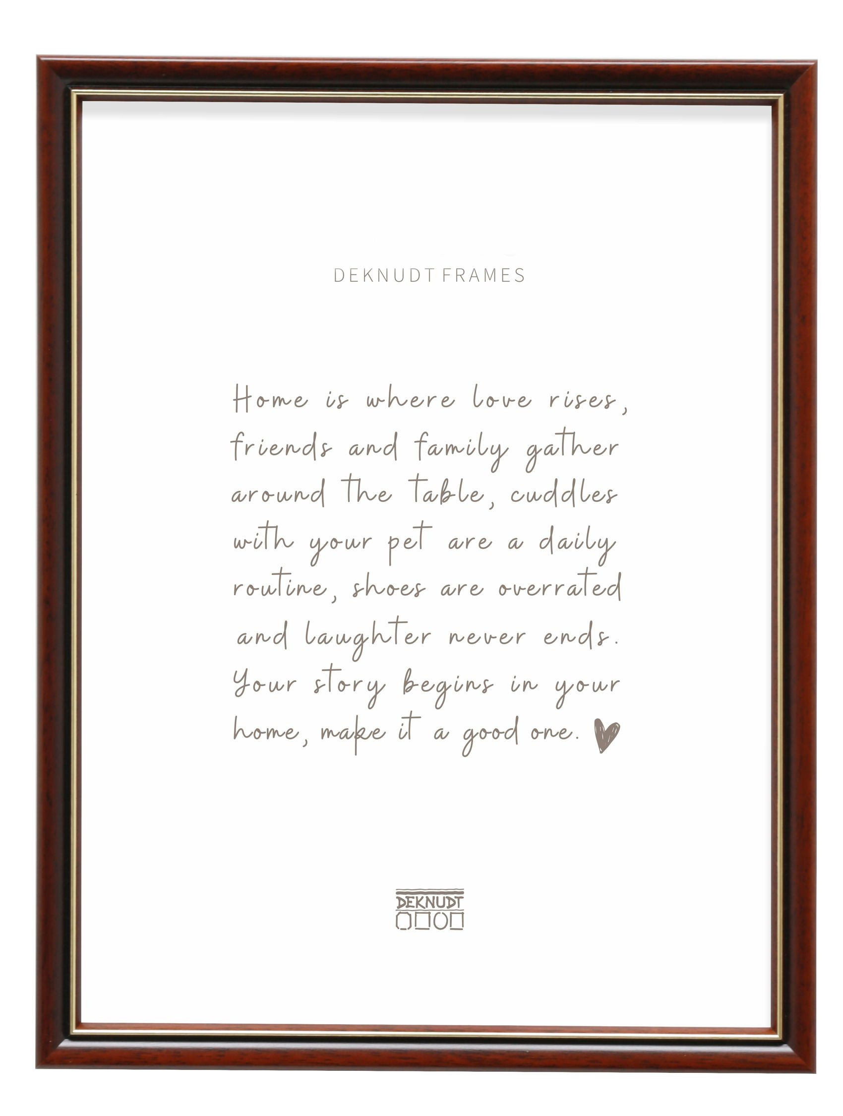 Klassieke bruine fotolijst in hout 15x20