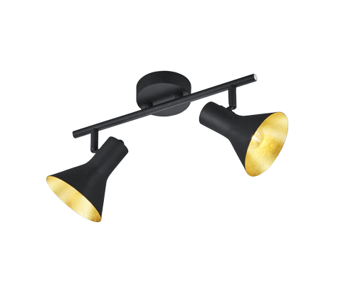 R80162002_NINA Spot 2xE14 zwart goud
