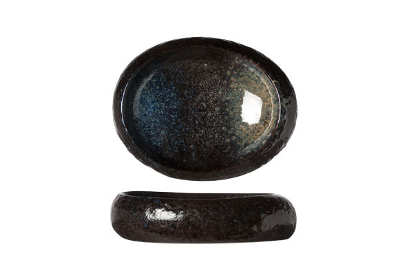 Schaal BLACK YORU Ovaal 19X15XH5CM