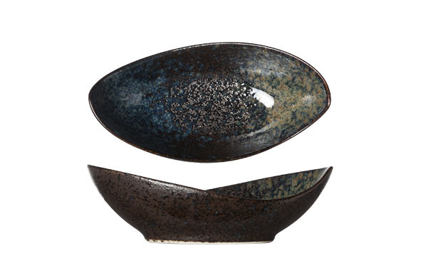 Schaaltje BLACK YORU ovaal 16X8XH5CM