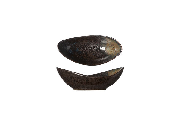 Schaaltje BLACK YORU ovaal10X5XH3CM