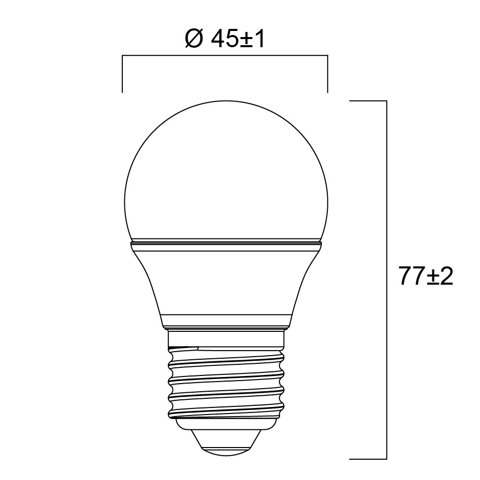 0029624 ToLEDo Kogel 4,5w 470lm 827 E27 Mat