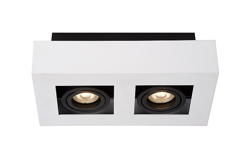09119/11/31 XIRAX Spot 2xGU10 5w wit zwart