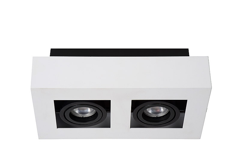 09119/11/31 XIRAX Spot 2xGU10 5w wit zwart