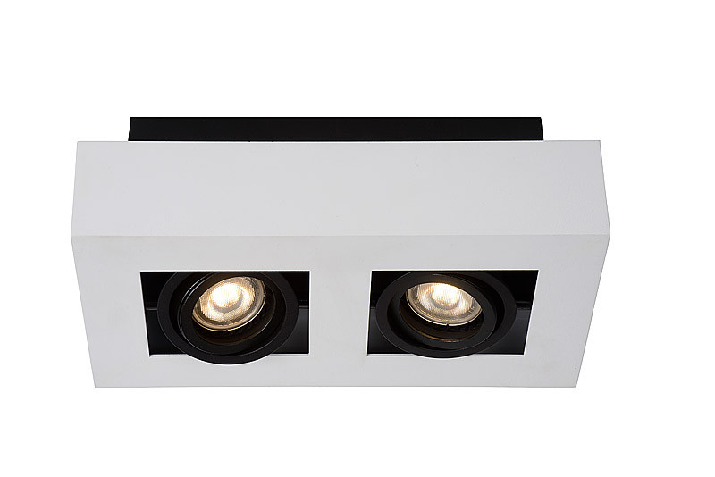 09119/11/31 XIRAX Spot 2xGU10 5w wit zwart