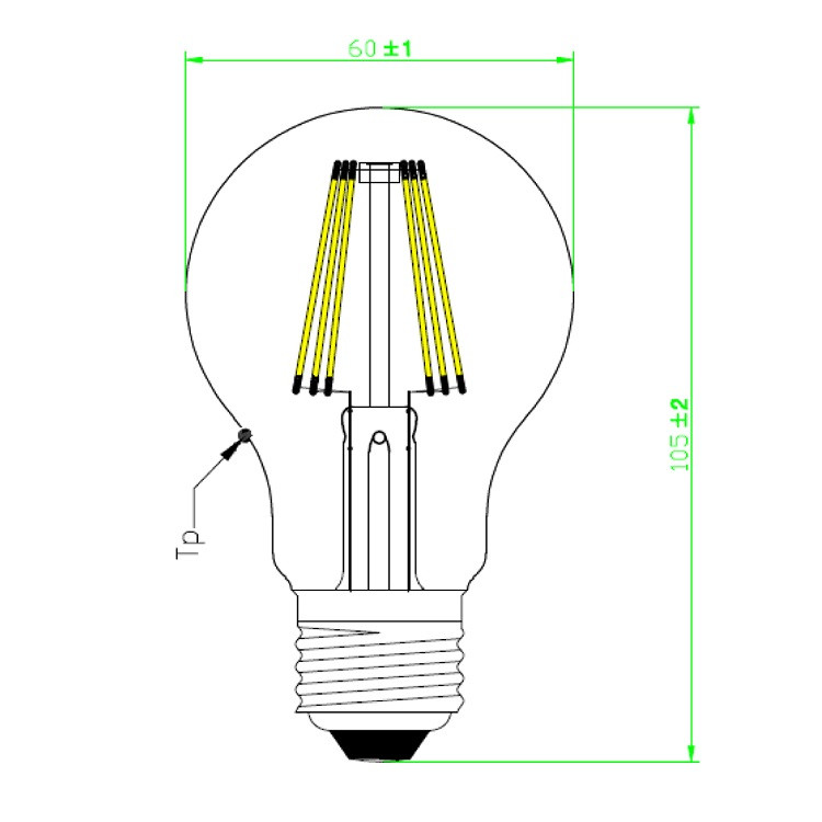 0029331 ToLEDo Standaard 7,5w 1055lm 827 E27 Helder