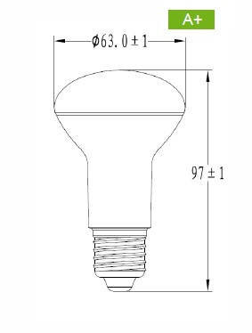 0029208 RefLED Spot R63 7w 630lm 830 E27